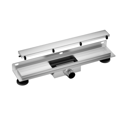 Canalizare liniară montată pe perete Balneo Wall&Floor Inox 80 cm cu două fețe