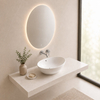 Lavoar pe blat Balneo Zerra 59 x 39 cm alb din ceramică