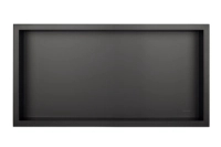 Raft de perete încastrat Balneo Wall Box One Black 60 x 30 x 7 cm negru din oțel inoxidabil cu ramă
