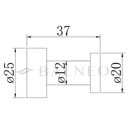 Cârlig de aur Balneo Qube model 3