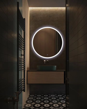 Oglindă rotundă iluminată Balneo Moon 90 cm