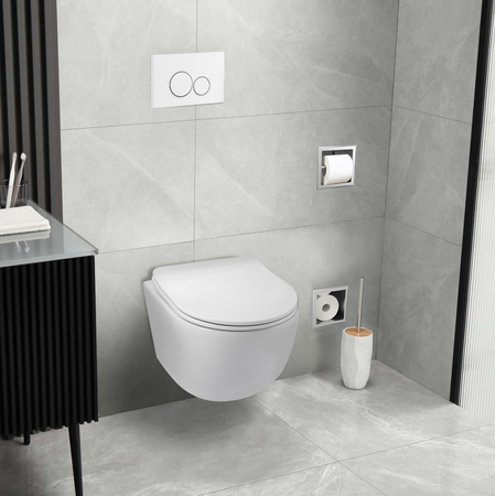 Buton de spălare WC Balneo Exo Alb