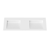 Lavoar Alveria Solid Surface, Coco White, cu sifon liniar dublu, 140 cm