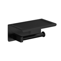 Suport de hârtie cu raft pentru telefon Balneo Qube negru