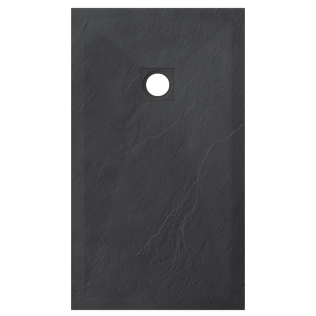 Cădiță de duș compozit Balneo Stone Tray 140 x 90 x 2,5 cm gri închis joasă dreptunghiulară