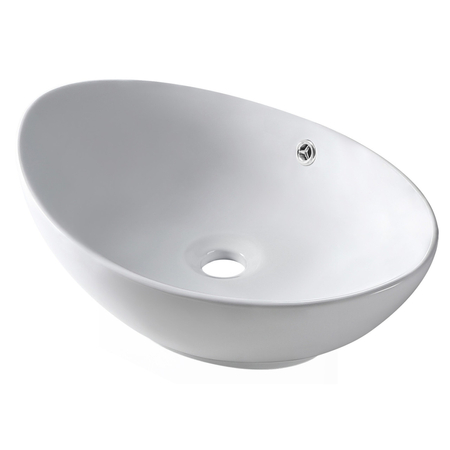 Lavoar pe blat Balneo Zerra 59 x 39 cm alb din ceramică