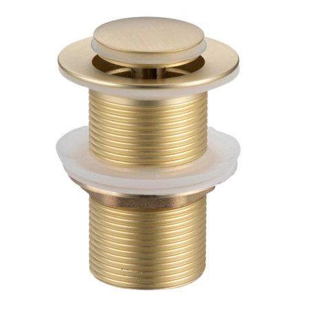 Dop de chiuvetă din alamă Balneo Klik Klak B, auriu, fără orificiu de preaplin – Brushed Gold