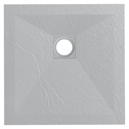 Brodzik kompozytowy Balneo Stone Tray 80 x 80 x 2,5 cm janoszary niski kwadratowy
