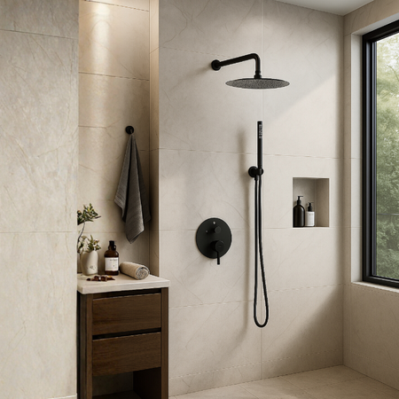 Balneo Cascade mixer de duș set de 2 negru