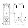 Set WC încastrat Balneo cadru Fix-Frame Narrow cu vas WC alb Luna Tornado
