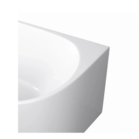 Cadă independentă de colț stânga Balneo AVOLA 160 x 80 cm albă, acrilică, cu ramă din oțel inoxidabil și 6 picioare stabilizatoare, cu preaplin și dop Chrome