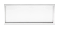 Raft de perete încastrat Balneo Wall Box One White 90 x 30 x 10 cm alb din oțel inoxidabil cu ramă