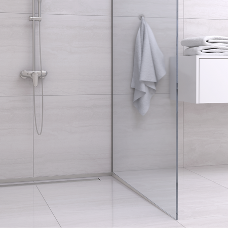 Profil de pantă Balneo inox pentru sticlă dreapta 120 cm
