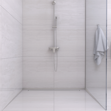 Profil de pantă Balneo inox pentru sticlă dreapta 170 cm