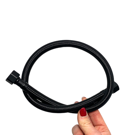 Balneo PEX furtun de conectare în împletitură neagră 3/8" x 3/8" 30 cm