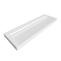 Lavoar Veloria Coco White Solid Surface cu sifon liniar 140 cm