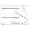 Profil de pantă Balneo auriu de perete stânga 120 cm