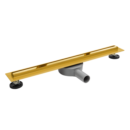 Sifon liniar de podea Balneo Slim & Low ProLine Mirror Gold 80 cm, auriu oglindă
