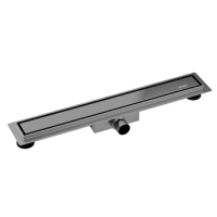 Balneo Duplex Next Gun Metal 70 cm scurgere de pardoseală liniară cu două fețe din oțel inoxidabil periat, cu capcană cu miros redus și bazin adânc