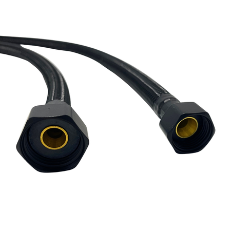 Furtun de conectare Balneo PEX negru împletit 1/2" x 3/8" 60 cm