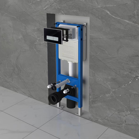 Set WC încastrat Balneo cadru Fix-Frame Narrow cu vas WC alb Luxa Tornado
