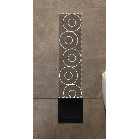 Suport de hârtie igienică cu depozitare Wall Box Paper 3 negru încastrat în perete din oțel inoxidabil