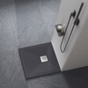 Cădiță de duș din compozit Balneo Stone Tray 80 x 80 x 2,5 cm gri închis joasă pătrată