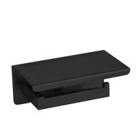 Suport de hârtie cu raft pentru telefon Balneo Qarx negru