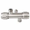 Robinet de colț cu cartuș ceramic model 5 INOX 1/2 x 3/8 x 3/8