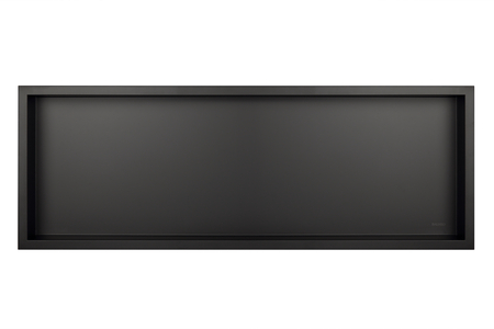 Raft de perete încastrat Balneo Wall Box One Black 90 x 30 x 10 cm negru din oțel inoxidabil cu ramă