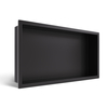 Raft de perete încastrat Balneo Wall Box One Black 60 x 30 x 10 cm negru din oțel inoxidabil cu ramă