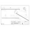 Profil de pantă Balneo inox de perete dreapta 120 cm