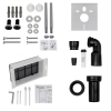 Set WC încastrat Balneo, cadru Fix-Frame Standard cu vas WC Luxa alb și buton la alegere