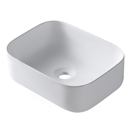 Lavoar pe blat Balneo Natra 40,5 x 30 cm alb din ceramică