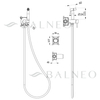 Baterie pentru bideu Balneo Cascade model 2 black