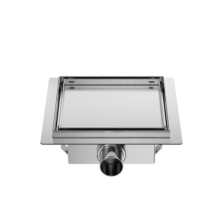 Sifon de pardoseală pătrat Balneo SQ-Drain NEXT 2 în 1 20×20 cm crom cu două fețe