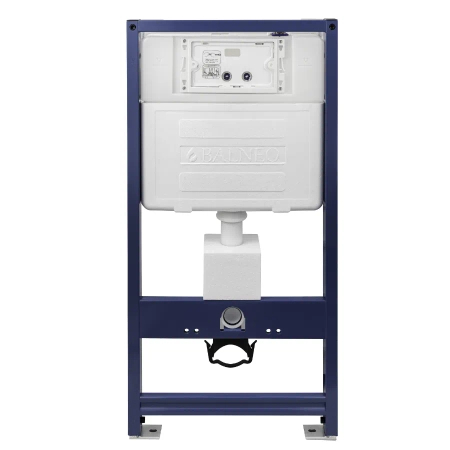 Set WC încastrat Balneo, cadru Fix-Frame Standard cu vas WC Luxa alb și buton la alegere