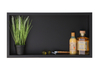 Raft de perete încastrat Balneo Wall Box One Black 60 x 30 x 10 cm negru din oțel inoxidabil cu ramă