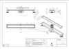 Rigolă de pardoseală Balneo 360 Drain 80 cm bilaterală cu panel din oțel inoxidabil periat cu sifon rotativ