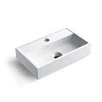 Lavoar pe blat Balneo Viki 40 x 24 cm alb din conglomerat
