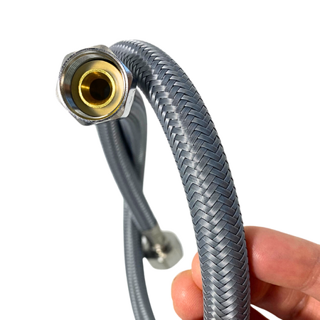 Balneo Furtun de conectare PEX, gri împletit 1/2" x 3/8" 60 cm