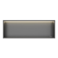 Balneo Wall Box LED raft încastrat Gun Metal 90 x 30 x 10 cm