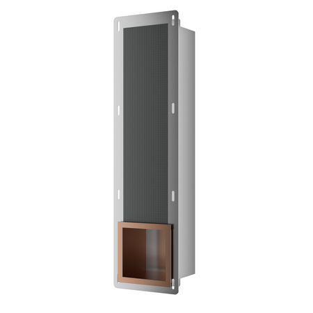 Raft compartiment pentru hârtie Balneo Wall Box Paper 3 Copper cupru îngropat în perete din oțel inoxidabil