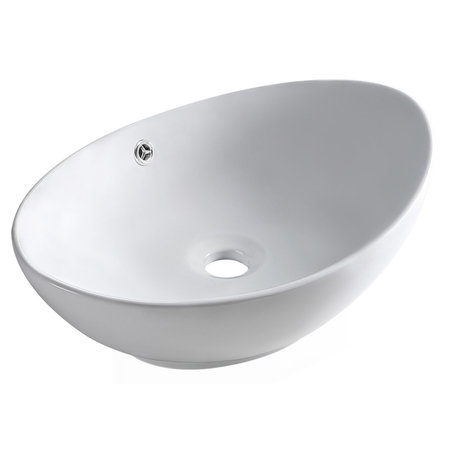 Lavoar pe blat Balneo Zerra 59 x 39 cm alb din ceramică