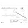 Profil de pantă Balneo auriu pentru sticlă stânga 120 cm