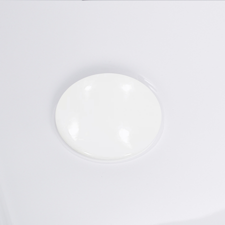 Cadă freestanding de colț dreapta Balneo AVOLA NO RIM 160 x 80 cm albă din acril cu cadru din oțel inoxidabil și 6 picioare de stabilizare, cu preaplin și dop alb