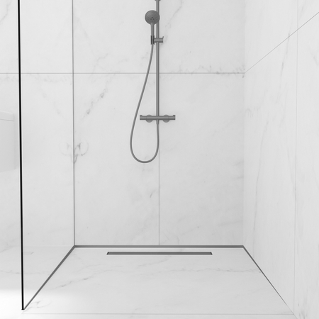 Profil pentru sticlă Balneo Gun Metal stânga 170 cm