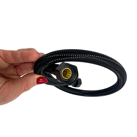 Balneo PEX conexiune furtun negru împletit 3/8" x 3/8" 60 cm