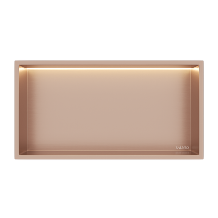 Balneo Wall Box LED raft încastrat Cupru 60 x 30 x 10 cm