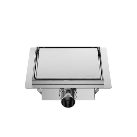 Sifon de pardoseală pătrat Balneo SQ-Drain NEXT 2 în 1 20×20 cm crom cu două fețe